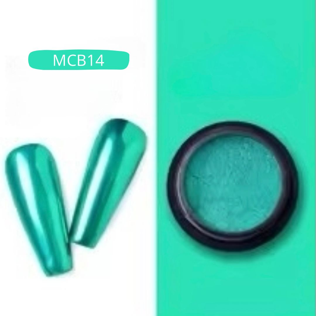 Pó Cromado Verde Sereia - MCB14