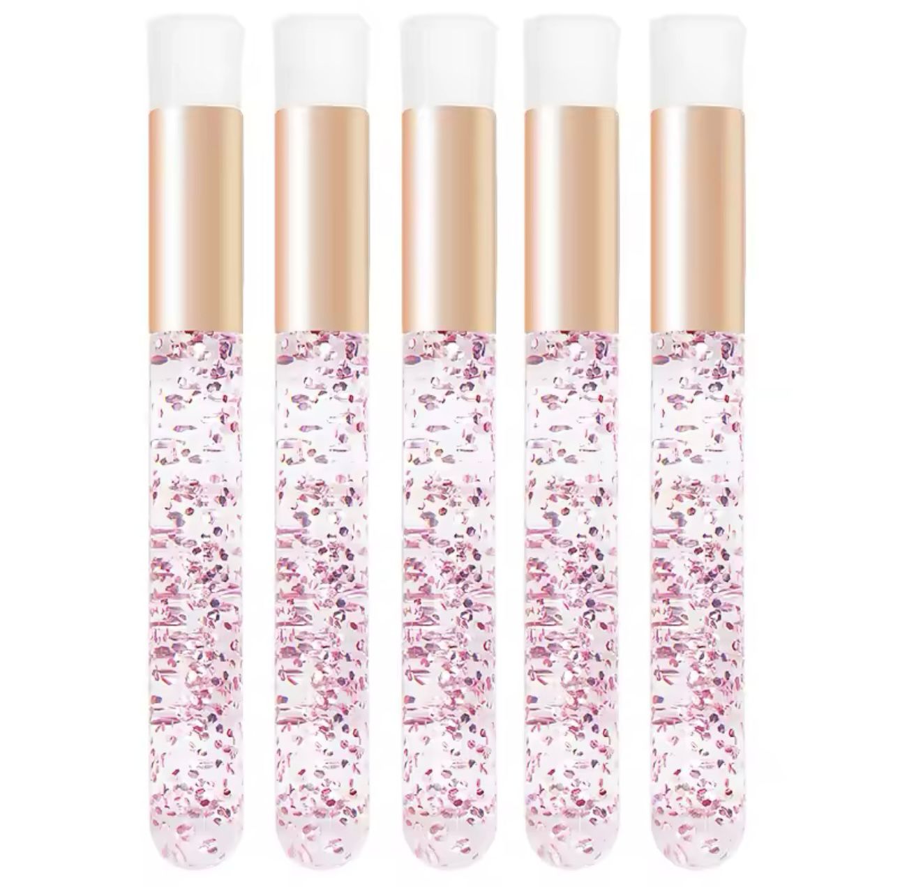 Pincel de Limpeza com Alça Brilhante Rosa