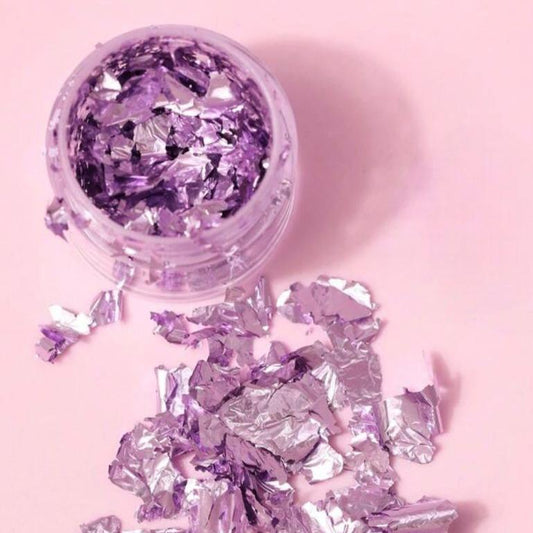 Flocos de Folha de Arte de unha LILÁS - 10G