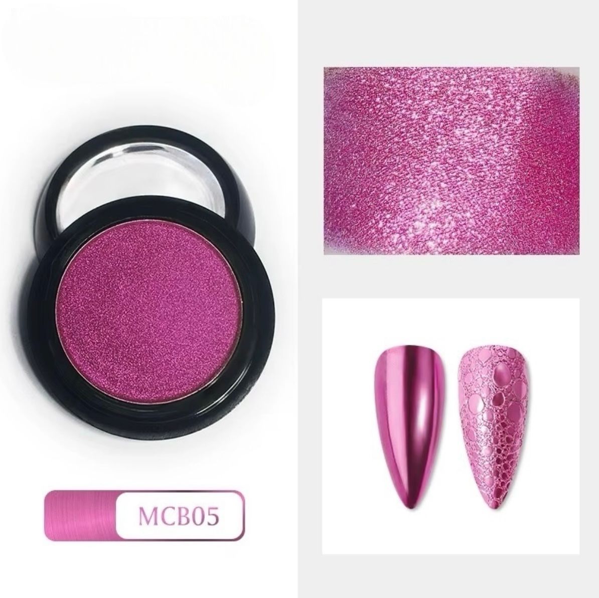 Pó Cromado Rosa - MCB05