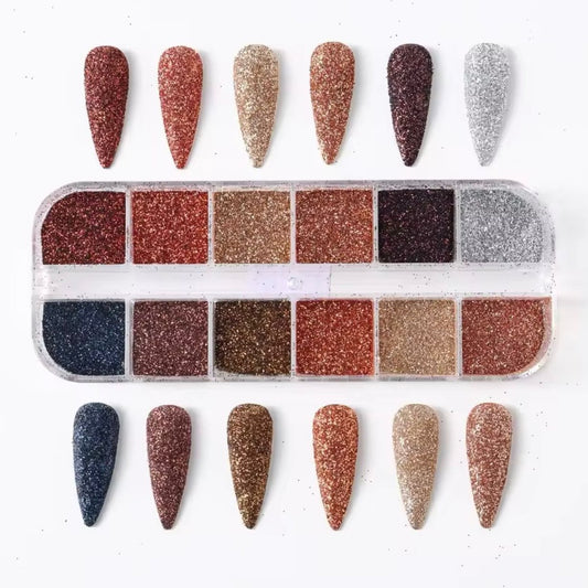 Glitter Nail Art 12 Grades